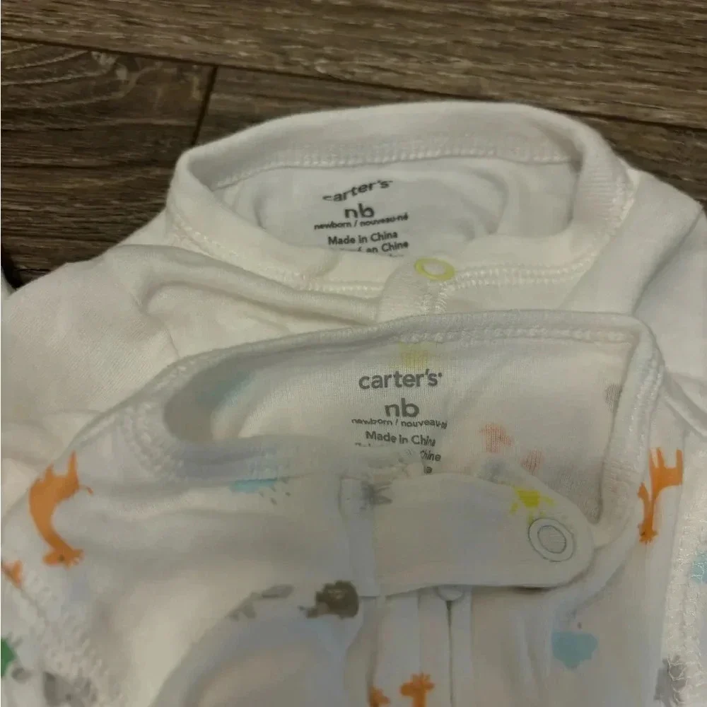 Carters Gender Neutral Newborn Sleepers 2 Pieces